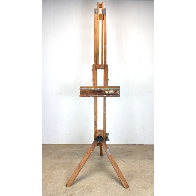 Vintage Winsor & Newton Solid Beechwood Tripod Artist’s Painting Easel For Sale - Image 12 of 12