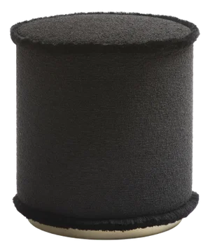 Il Pouf in Bouclè Black by Lo Decor