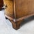 Vintage Queen Anne Style Burl Walnut Writing Desk With Serpentine Front and Leather Top For Sale - Image 12 of 12