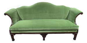 1960s Velvet Camelback Sofa of the James River Collection by Hickory Chair