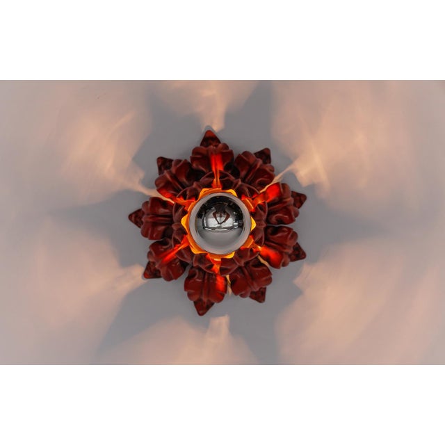 Red Florentine Ceiling Lamp from Kögl, Germany, 1960s For Sale - Image 10 of 16