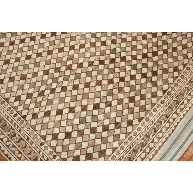 Contemporary 1940s Brown Ivory Tribal Ersari Rug For Sale - Image 3 of 18