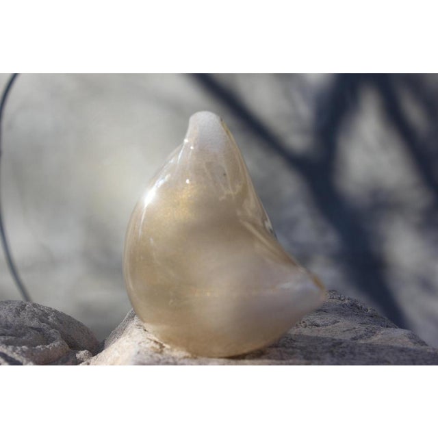 Rare Italian Murano Dove Figurine Venetian glass sculpture Lovely Gold pigeon figure Barovier and Toso Collectible Murano...