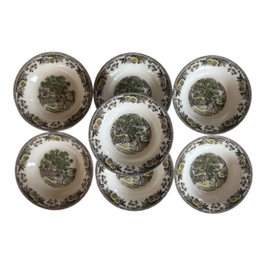 Set of 7 Vintage Fair Oaks Bowls by Royal China