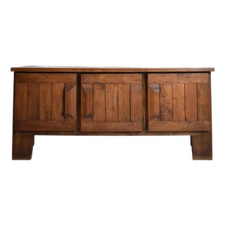 Vintage Brutalist Oak Sideboard, 1950s For Sale