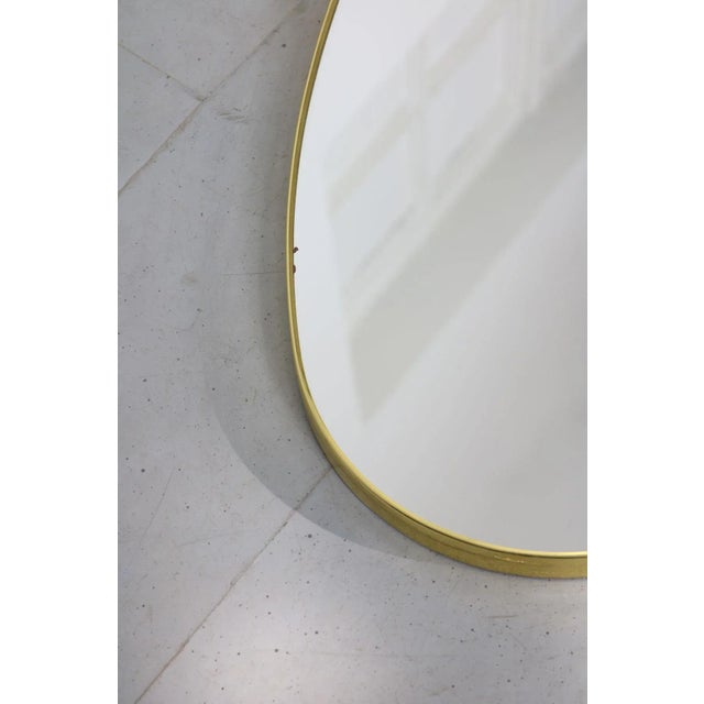 Gold Big Vintage Oval Golden Frame Mirror, 1970s For Sale - Image 8 of 18