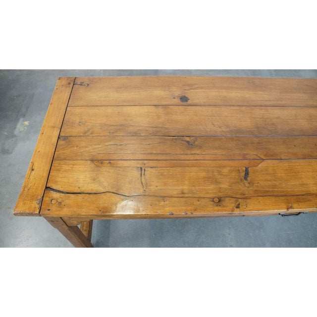 Wood French Farmers Dining Table, Late 18th Century For Sale - Image 7 of 12
