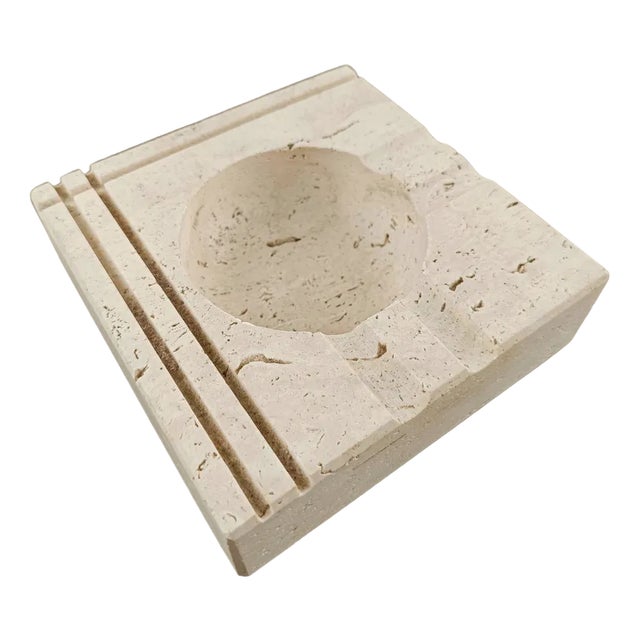 Mid-Century Travertine Ashtray in the style of Fratelli Mannelli, Italy, 1970s For Sale