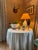 This listing is for a vintage, white ceramic table lamp with pleated yellow gingham shade. It includes a hard and Asian...