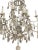 Italian Large Vintage Italian Rock Crystal and Silver Leaf Chandelier, 20th Century. For Sale - Image 3 of 5
