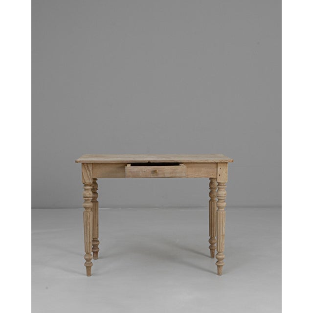 19th Century French Louis XVI Wooden Writing Table With Drawer For Sale - Image 17 of 18