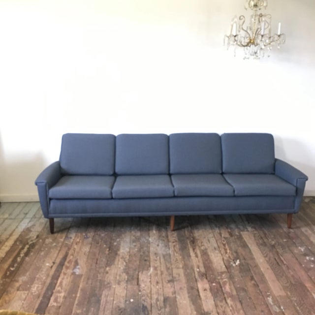 Mid Century Danish Modern 1960s Folke Ohlsson For Dux Sofa Long 4 Cushion Couch Beautiful simple MCM form looks great with...