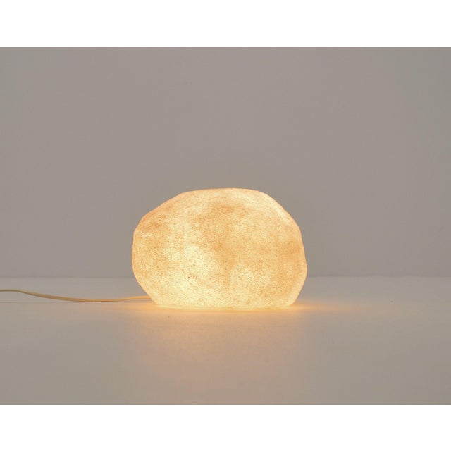 Vintage Dora moon rock lamp designed by André Cazenave in 1969. This specific version was handcrafted in the 1970s by the...