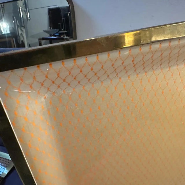 1970s Mid-Century Modern Brass and Plexiglass Tray by Liar of A. Cavalli For Sale - Image 11 of 13