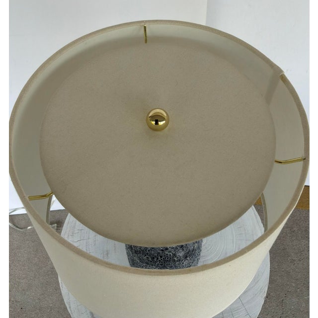 Made Goods Made Goods Modern Blue Glazed Textured Lamont Table Lamp For Sale - Image 4 of 5