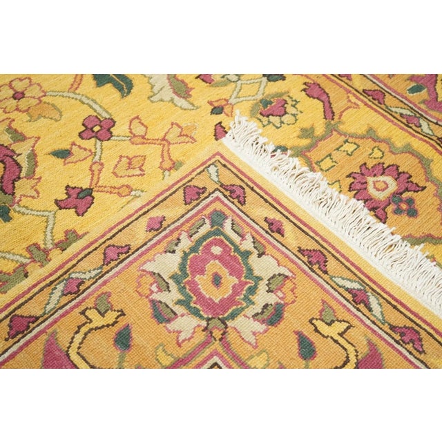 Yellow Turkish Sumak Rug 6' X 9' For Sale - Image 8 of 9