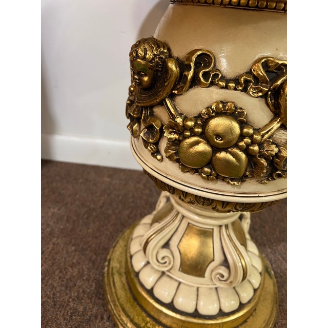 1966 Fuggiti Studios Cherub Hollywood Regency Marble Stands Set For Sale - Image 6 of 12