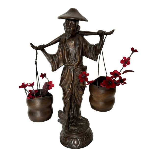 Asian Bronze Figure of Man For Sale