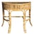 1970s Burnt Bamboo and Rattan Demilune Console Table For Sale