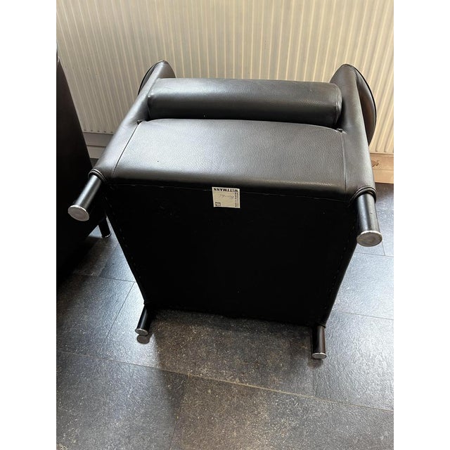 Metal Aura Club Chairs in Leather Armchairs by Paolo Piva for Wittmann, 2000s, Set of 2 For Sale - Image 7 of 11