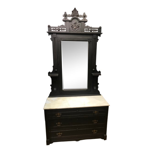 19th Century Antique Marble Top Eastlake Dresser Chairish