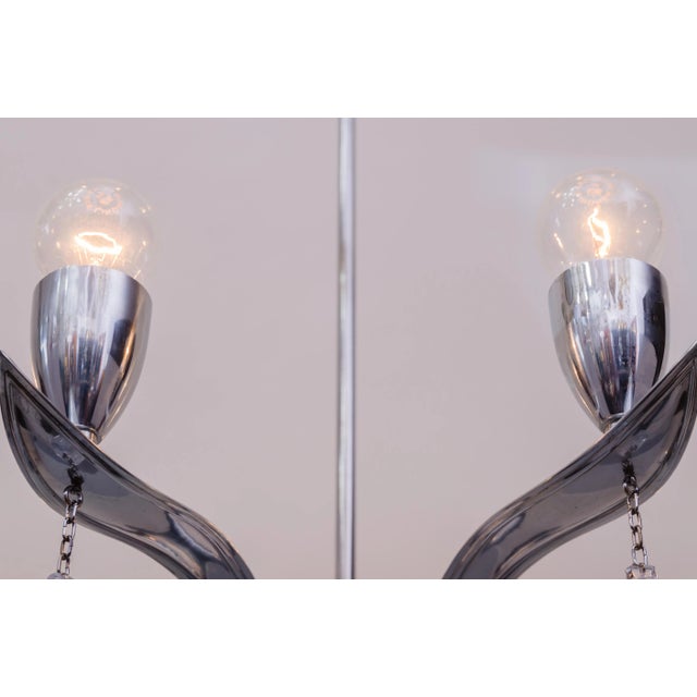 Art Deco Chrome Chandelier, 1930s For Sale - Image 11 of 17