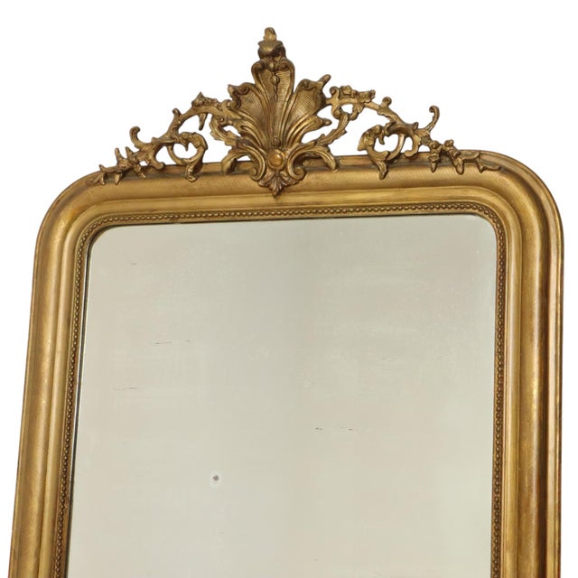 Antique French Gilt Louis Philippe Mirror, 1890s For Sale - Image 5 of 18
