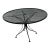 Mid-Century Outdoor Iron Attributed to Salterini Round 48" Dining Table For Sale