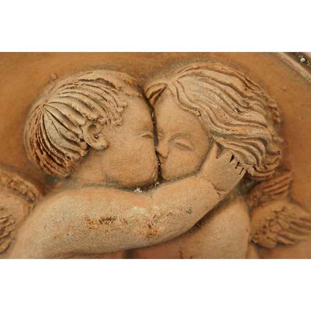 Ceramic Plaque with Terracotta Angels by Val Demone of Santo Stefano di Camastra, Sicily, Italy, 1980s For Sale - Image 12 of 18