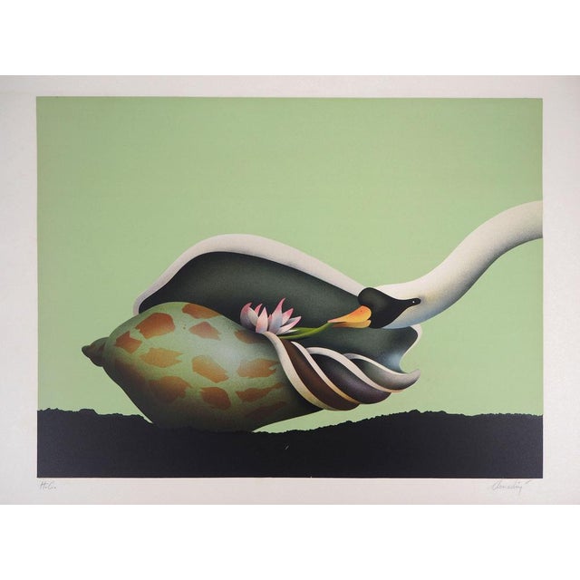 Jean-Paul Donadini, Le cygne et le coquillage, Lithograph For Sale - Image 8 of 8