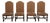Set of 4 Mahogany High Back Dining Chairs For Sale