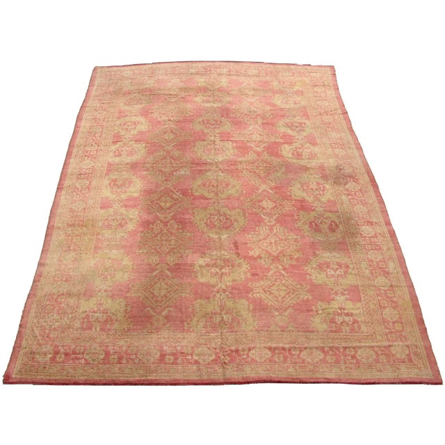 Mid 19th Century Mid 19th Century Tribal Turkish Oushak Rug For Sale - Image 5 of 5