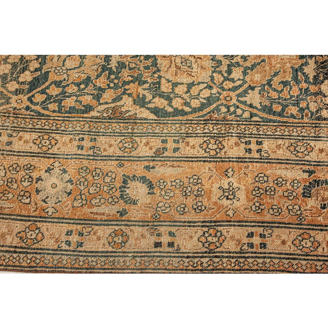 Fine Antique Persian Tabriz Handmade Wool Rug For Sale - Image 4 of 6