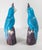 20th Century Pair of Chinese Chinoiserie Turquoise Blue and Purple Parrot Figures For Sale - Image 4 of 13