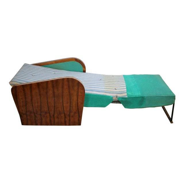 Art Deco Style Convertible Armchair, 1950s For Sale - Image 3 of 8