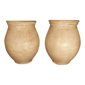 Vintage American Pottery Pair of Terracotta Vases