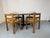 Mid-Century Modern Brutalist Wenge Wood and Steel Dining Table and Chairs by Martin Visser for T Spectrum, 1960s, Set of 5 For Sale - Image 14 of 15