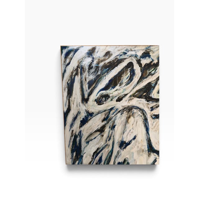 Large Norman Liebman Mixed Media Painting With X-Ray Film, "Song of Sacrifice" – 64" X 66" For Sale - Image 4 of 10