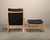 Ingmar Relling Set of Vintage Siesta Lounge Chair and Ottoman in Naturel Oak and Black Leather by Ingmar Relling for Westnofa, 2000s For Sale - Image 4 of 18