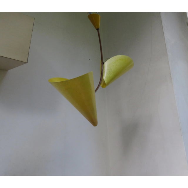 A rare ceiling lamp from the 60s, designed by Josef Hurka for Napako, model 1208. The lamp has 2 E27 sockets. The...