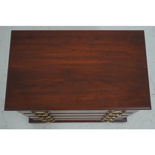 Henkel Harris Cherry 4 Drawer Chairside Chest Nightstand For Sale In Philadelphia - Image 6 of 17