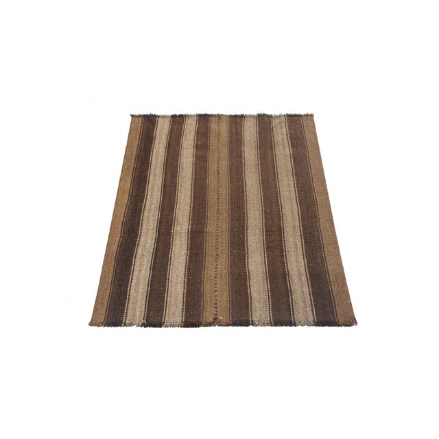 Small Brown Vintage Kilim Rug - 2`7" X 3`11" For Sale - Image 4 of 6