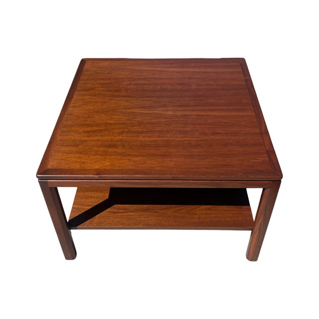 Mid-Century Modern Vintage 1960s Mid Century Modern Motif Inc Walnut Coffee Table Restored For Sale - Image 3 of 11