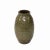 This is a handmade ceramic small jar vase with a rough surface and shape. It has a vintage brownish tan gray tone color...