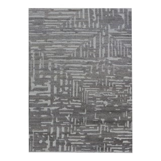 Modern Hand Knotted Wool Area Rug by Keivan Woven Arts 5'8 X 8'5 For Sale