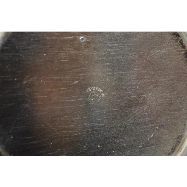 Vintage Art Deco Silver Plated Reticulating Hinge Bar Ice Bucket W/ "S" Monogram For Sale - Image 14 of 16