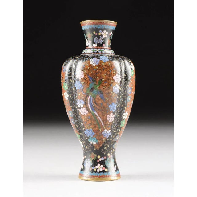 Brick Red Pair Late 19th Century Japanese Cloisonne Bud Vases For Sale - Image 8 of 11