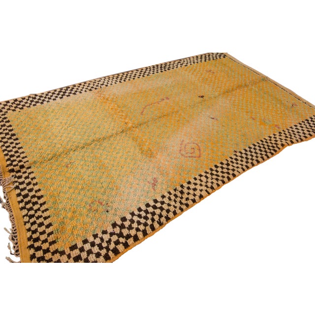 Orange Mid-20th Century Vintage Moroccan Rug For Sale - Image 8 of 9