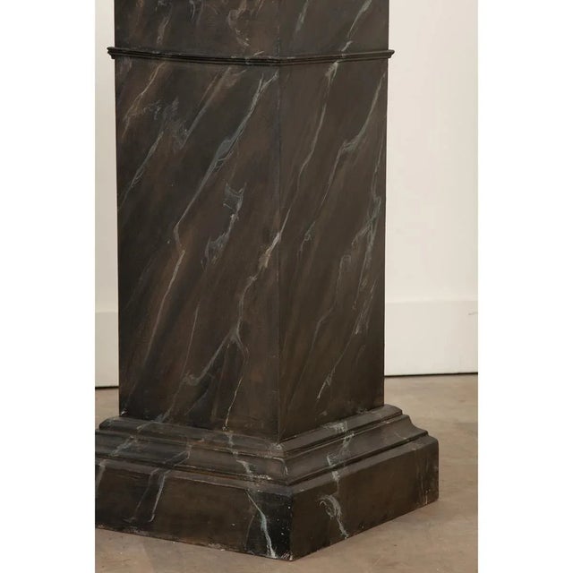 Reproduction Faux Marble Pedestals - a Pair For Sale - Image 4 of 9