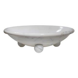 White Carrara Marble Fruit Bowl by Sergio Asti for Up&Up 1970s For Sale